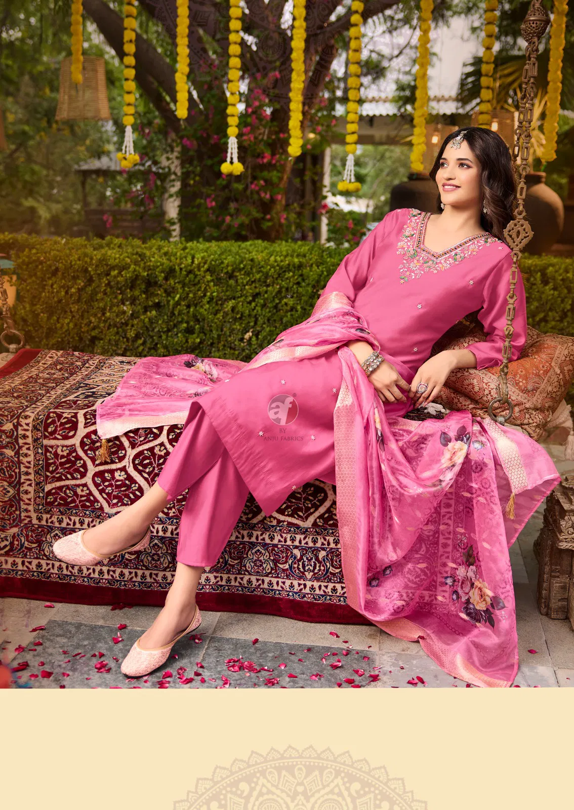 Shararat Vol 7 By Anju Viscose Modal Designer Kurti With Bottom Dupatta Wholesale Price IN Surat